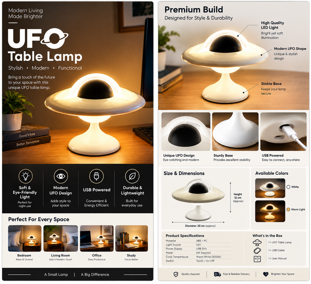 UFO table lamp