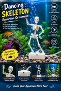 Dancing Skeleton Aquarium Ornament